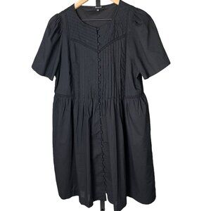 Madewell Pintuck Mini Dress‎ Black S